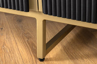 GATSBY Design Sideboard 160cm schwarz gold Mangoholz Retro