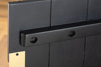 GATSBY Design TV Board 160cm schwarz gold Mangoholz Retro Lowboard