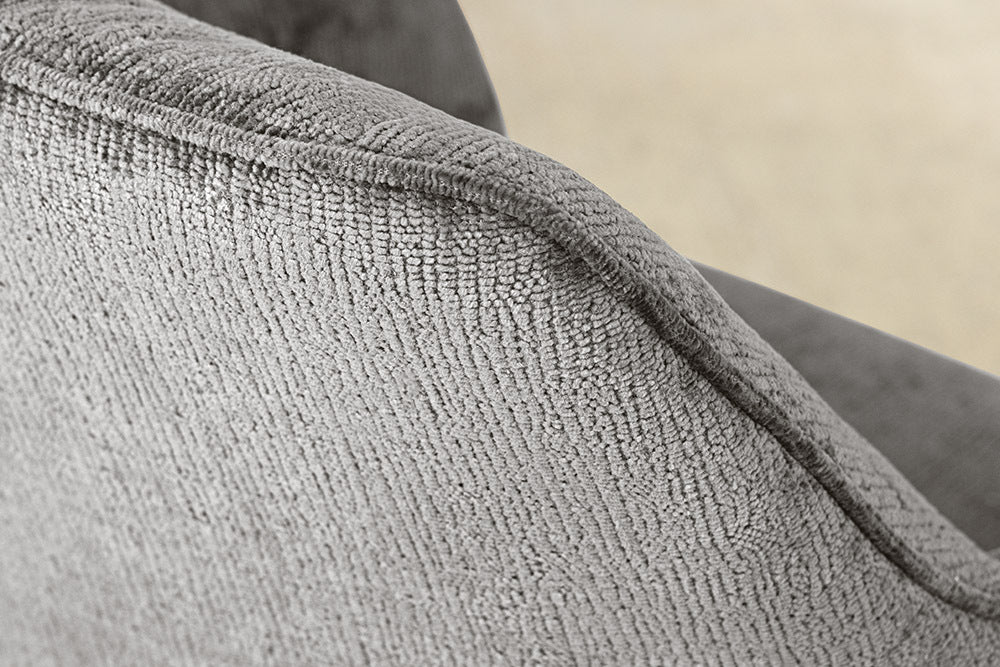 AVIGNON Drehbarer Retro Stuhl Chenille Metallbeine