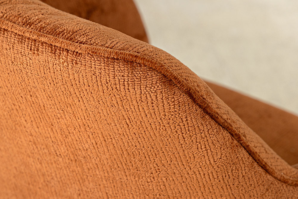 AVIGNON Drehbarer Retro Stuhl Chenille Metallbeine