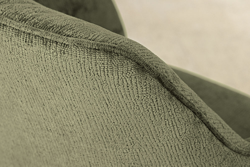 AVIGNON Drehbarer Retro Stuhl Chenille Metallbeine