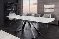 CONCORD Ausziehbarer Esstisch 180-230cm Keramik schwarz Metall