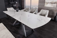 CONCORD Ausziehbarer Esstisch 180-230cm Keramik schwarz Metall