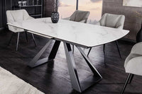 CONCORD Ausziehbarer Esstisch 180-230cm Keramik schwarz Metall