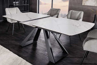 CONCORD Ausziehbarer Esstisch 180-230cm Keramik schwarz Metall