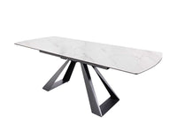 CONCORD Ausziehbarer Esstisch 180-230cm Keramik schwarz Metall