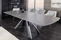 CONCORD Ausziehbarer Esstisch 180-230cm Keramik schwarz Metall