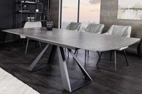 CONCORD Ausziehbarer Esstisch 180-230cm Keramik schwarz Metall