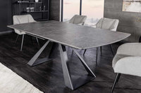 CONCORD Ausziehbarer Esstisch 180-230cm Keramik schwarz Metall