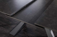 CONCORD Ausziehbarer Esstisch 180-230cm Keramik schwarz Metall