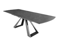 CONCORD Ausziehbarer Esstisch 180-230cm Keramik schwarz Metall