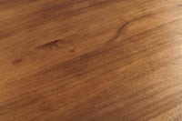 ART DECO Ovaler Esstisch 220cm massives Mangoholz mit Lamellen-Säulenfuß