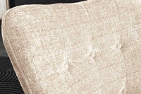 Design Sessel SCANDINAVIA Chenille Cremona schwarz Metall mit Armlehne