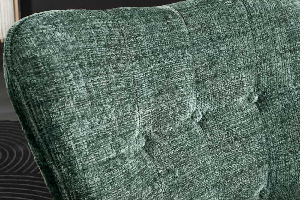 Design Sessel SCANDINAVIA Chenille Cremona schwarz Metall mit Armlehne