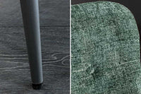 Design Sessel SCANDINAVIA Chenille Cremona schwarz Metall mit Armlehne