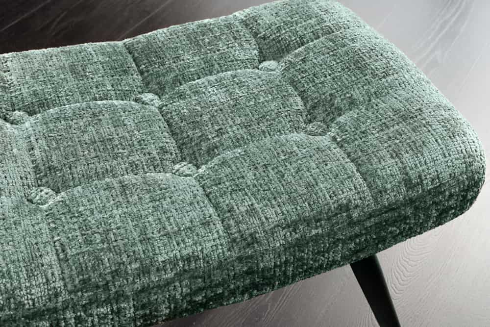 Moderner Hocker SCANDINAVIA Chenille Cremona Metallbeine Fußhocker