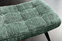 Moderner Hocker SCANDINAVIA Chenille Cremona Metallbeine Fußhocker
