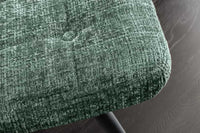 Moderner Hocker SCANDINAVIA Chenille Cremona Metallbeine Fußhocker