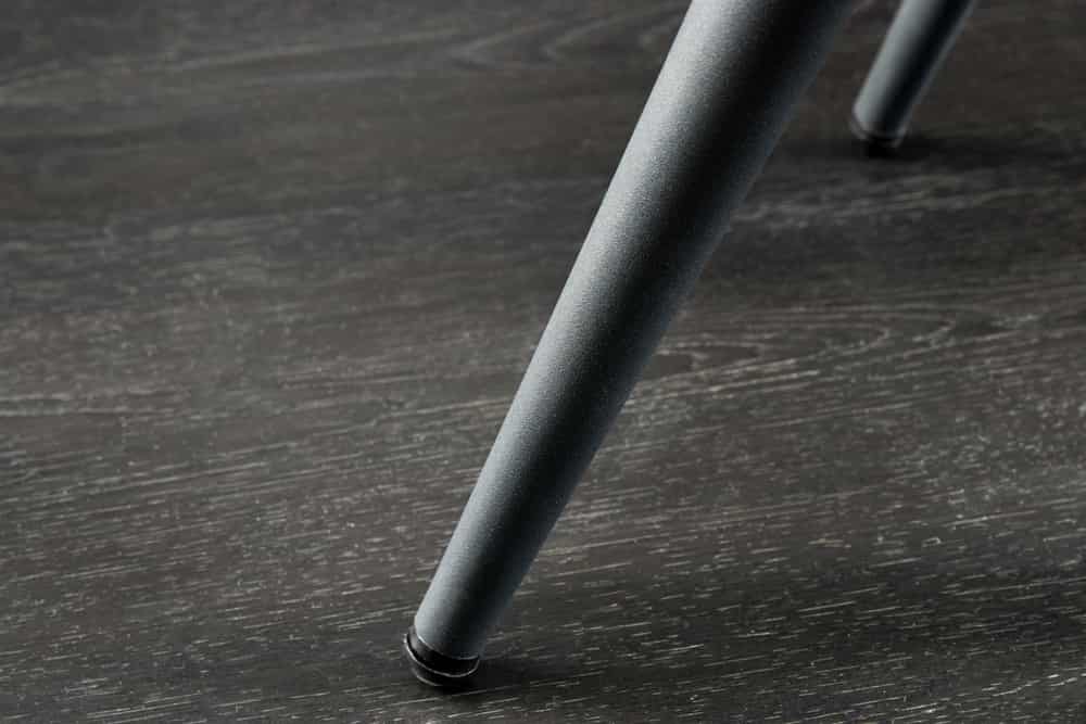 Moderner Hocker SCANDINAVIA Chenille Cremona Metallbeine Fußhocker