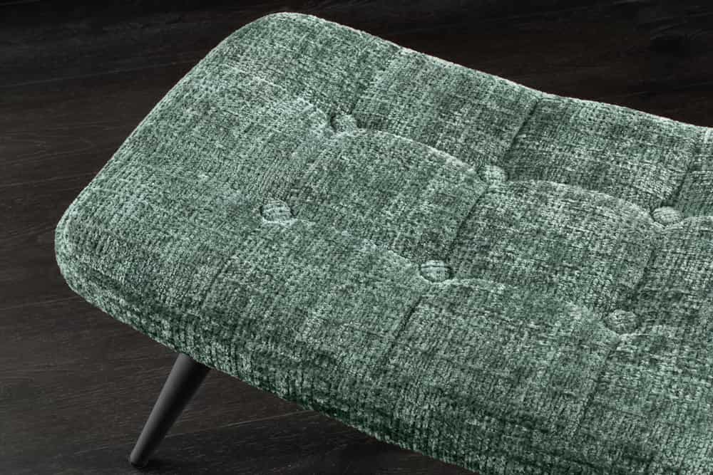 Moderner Hocker SCANDINAVIA Chenille Cremona Metallbeine Fußhocker