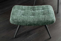 Moderner Hocker SCANDINAVIA Chenille Cremona Metallbeine Fußhocker