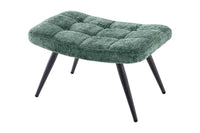 Moderner Hocker SCANDINAVIA Chenille Cremona Metallbeine Fußhocker