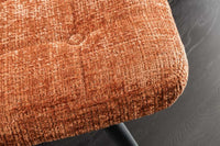 Moderner Hocker SCANDINAVIA Chenille Cremona Metallbeine Fußhocker