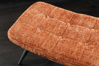 Moderner Hocker SCANDINAVIA Chenille Cremona Metallbeine Fußhocker