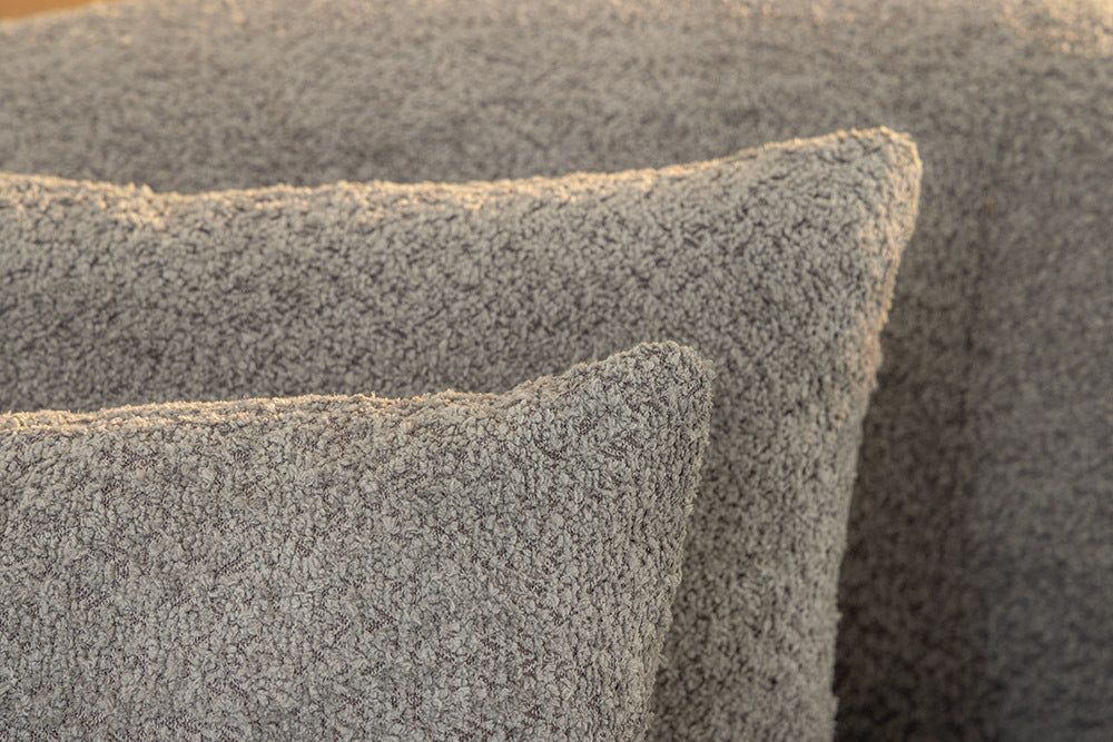 ATELIER Modernes Sofa 230cm Bouclé 3-Sitzer Couch inkl. Kissen