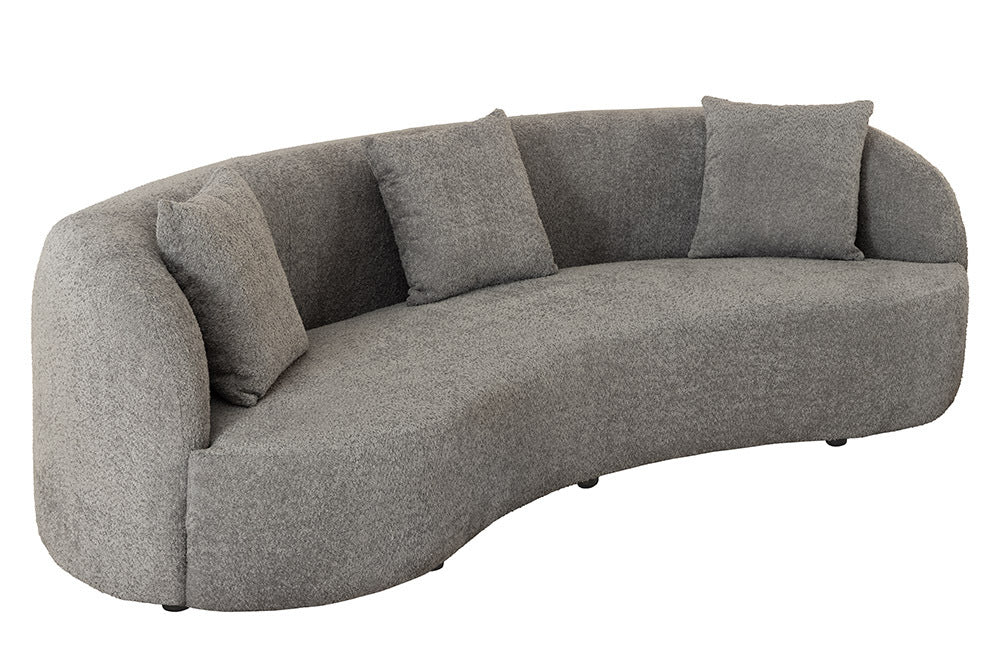 ATELIER Modernes Sofa 230cm Bouclé 3-Sitzer Couch inkl. Kissen