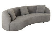 ATELIER Modernes Sofa 230cm Bouclé 3-Sitzer Couch inkl. Kissen