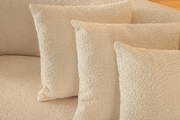 ATELIER Modernes Sofa 230cm Bouclé 3-Sitzer Couch inkl. Kissen