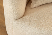 ATELIER Modernes Sofa 230cm Bouclé 3-Sitzer Couch inkl. Kissen
