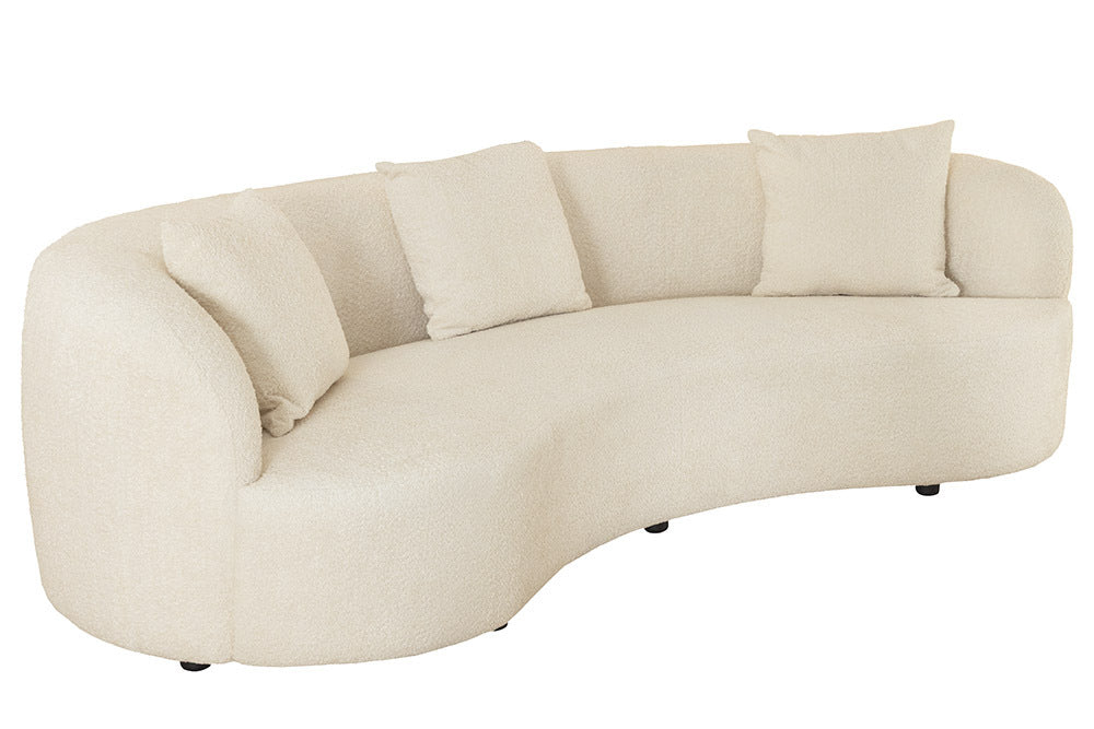 ATELIER Modernes Sofa 230cm Bouclé 3-Sitzer Couch inkl. Kissen