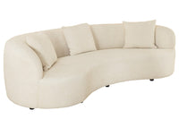 ATELIER Modernes Sofa 230cm Bouclé 3-Sitzer Couch inkl. Kissen