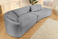 ATELIER L Modernes Sofa 330cm Bouclé XXL-Couch inkl. Kissen
