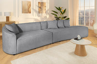 ATELIER L Modernes Sofa 330cm Bouclé XXL-Couch inkl. Kissen