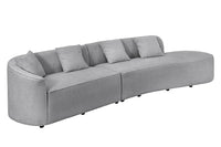 ATELIER L Modernes Sofa 330cm Bouclé XXL-Couch inkl. Kissen