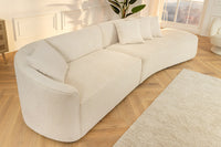 ATELIER L Modernes Sofa 330cm Bouclé XXL-Couch inkl. Kissen