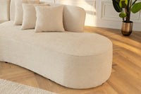 ATELIER L Modernes Sofa 330cm Bouclé XXL-Couch inkl. Kissen