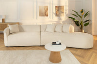 ATELIER L Modernes Sofa 330cm Bouclé XXL-Couch inkl. Kissen