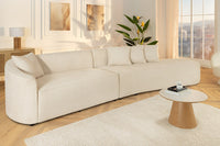 ATELIER L Modernes Sofa 330cm Bouclé XXL-Couch inkl. Kissen