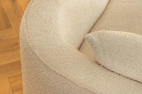 ATELIER L Modernes Sofa 330cm Bouclé XXL-Couch inkl. Kissen
