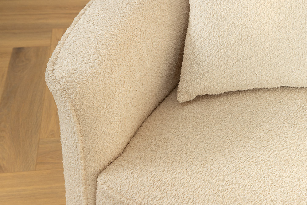 ATELIER L Modernes Sofa 330cm Bouclé XXL-Couch inkl. Kissen