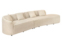 ATELIER L Modernes Sofa 330cm Bouclé XXL-Couch inkl. Kissen