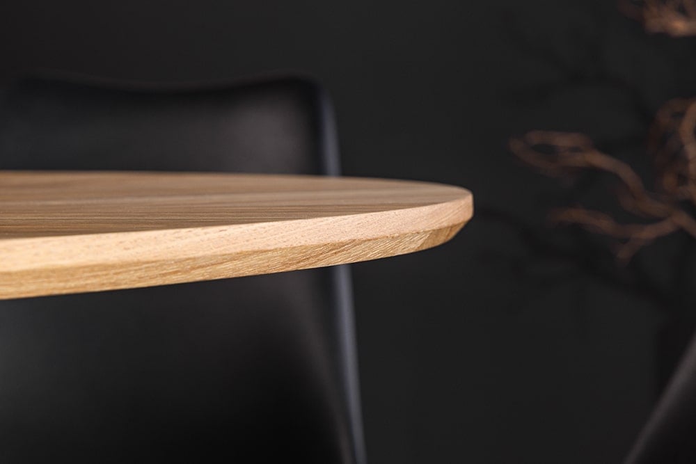 ATELIER Runder Esstisch 120cm natur Eichenholz Metallfuß