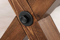 GOLIATH Industrial Bank  180cm natur Pinienholz X-Gestell schwarz Metall