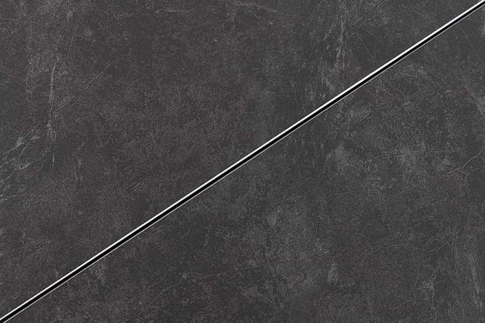 ETERNITY Ausziehbarer Esstisch 160-200cm graphit grau Keramik schwarz Metall