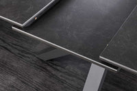 ETERNITY Ausziehbarer Esstisch 160-200cm graphit grau Keramik schwarz Metall