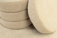VOGUE Extravagante Polsterbank 115cm taupe Bouclé Sitzbank mit Stauraum